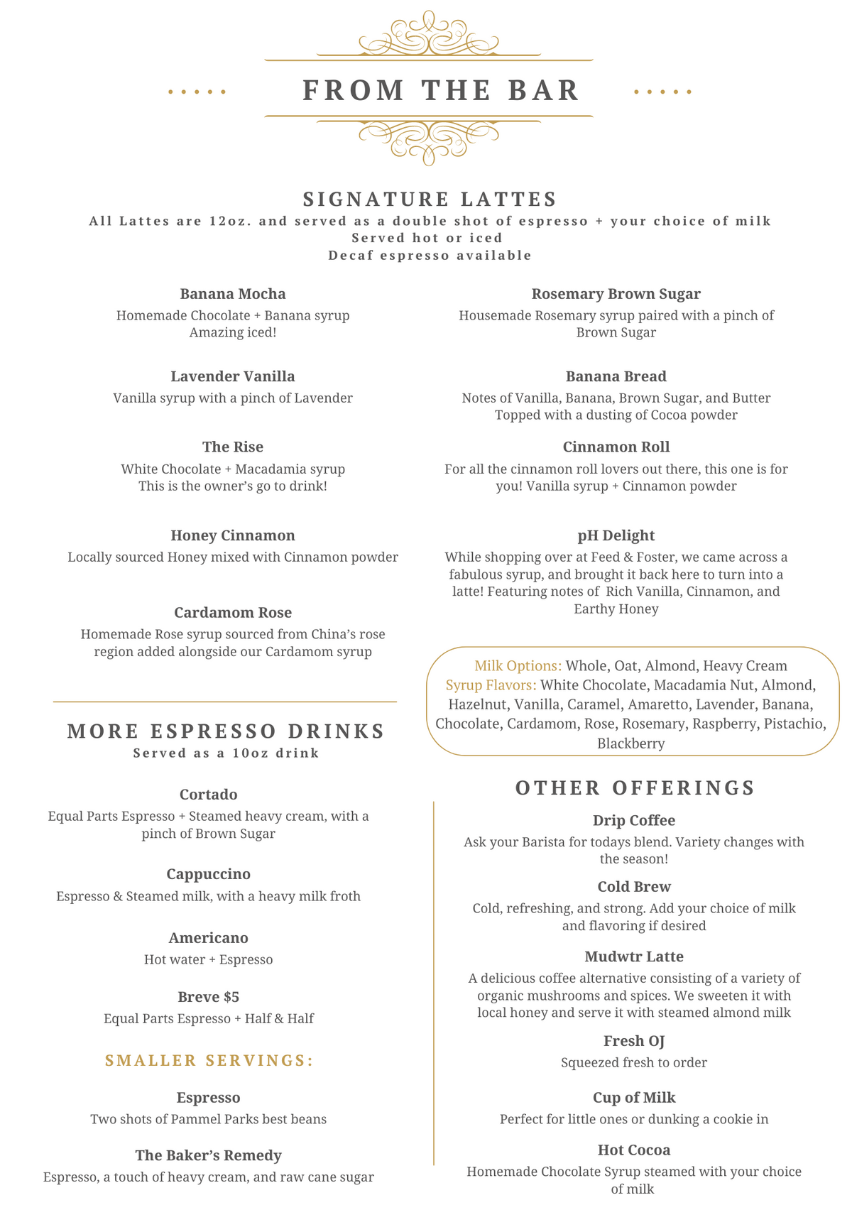 Savor the Rise Menu: Breakfast, Lunch & Pastries in Indianola – Savor ...