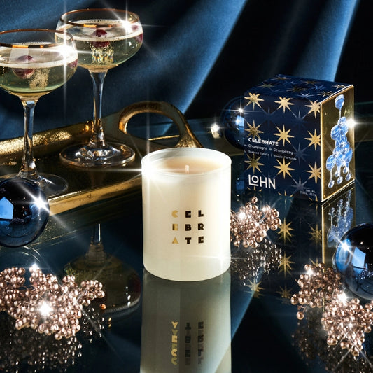 LOHN Holiday Candle - Celebrate Champagne & Cranberry